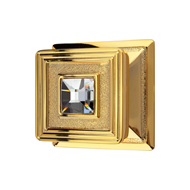 Opera Crystal Fixed Door Knob - Gold Pl
